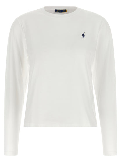 T-shirt à manches longues en coton blanc Polo Ralph Lauren