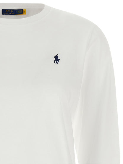 T-shirt à manches longues en coton blanc Polo Ralph Lauren
