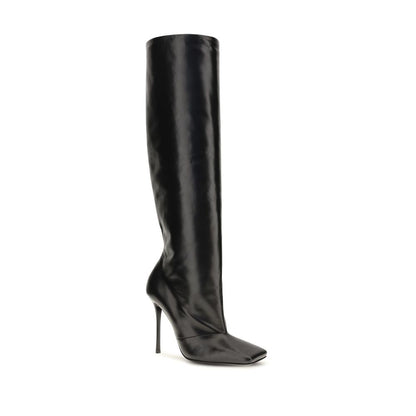 Bottes à talons hauts Dolce & Gabbana en cuir de veau noir Bos Taurus