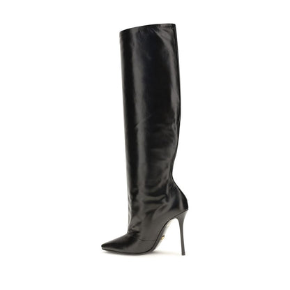 Bottes à talons hauts Dolce & Gabbana en cuir de veau noir Bos Taurus