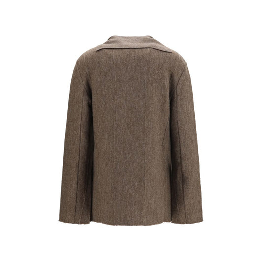 Giorgio Armani Brown Wool Oves Aries Full-Length Jacket