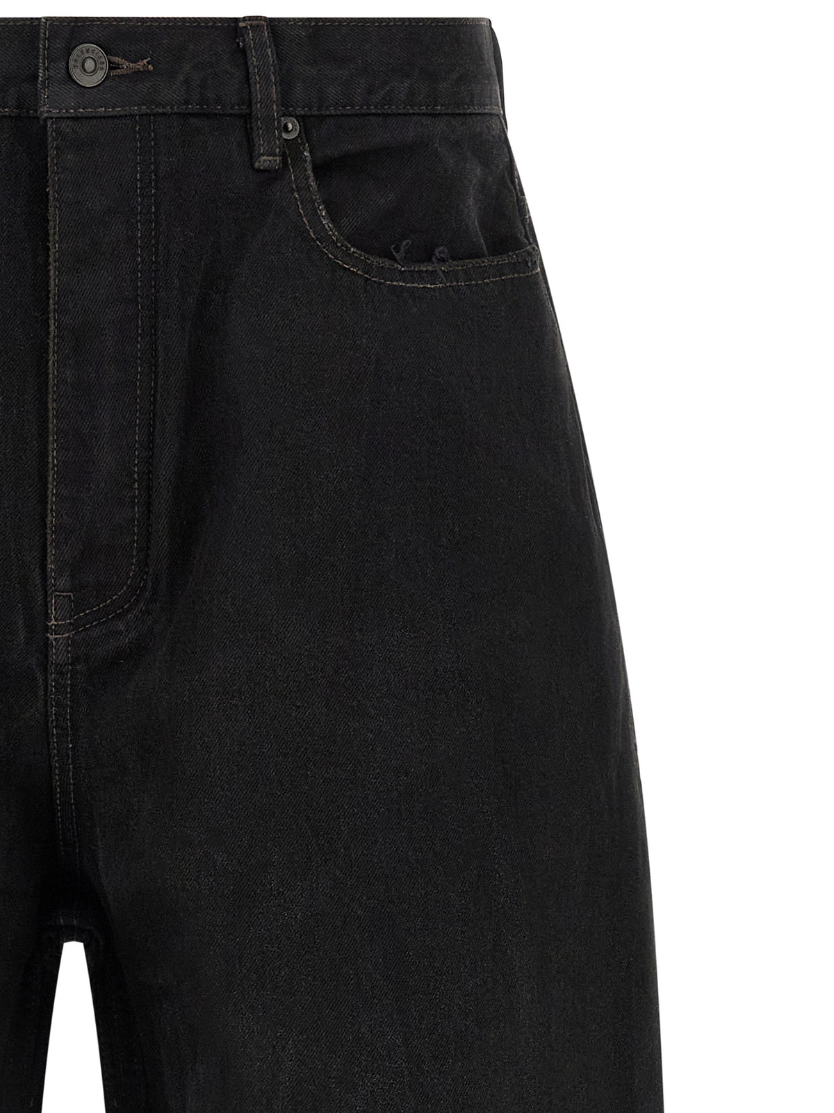 Balenciaga Black Cotton Denim Jeans