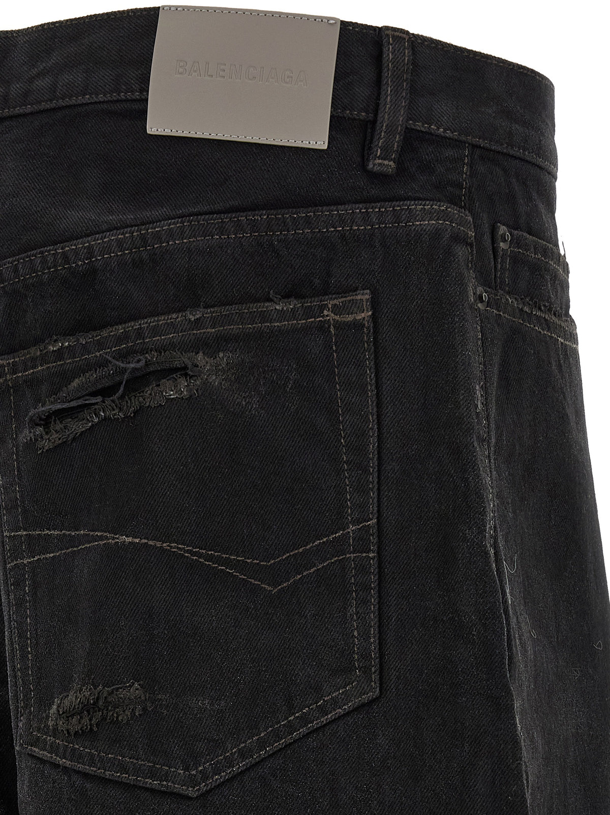 Balenciaga Black Cotton Denim Jeans