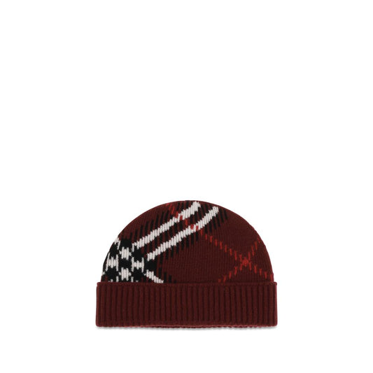 Bonnet en cachemire bordeaux Burberry