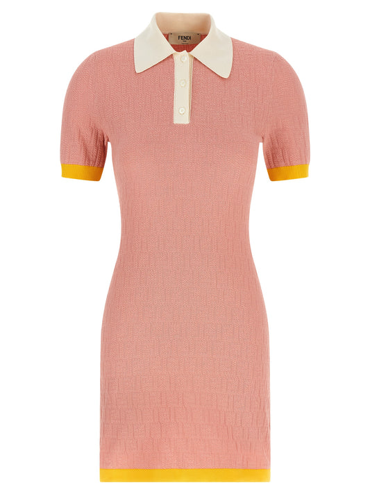 Robe courte Fendi en coton multicolore