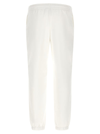 Pantalones de chándal blancos de algodón Lacoste (pantalones de entrenamiento)