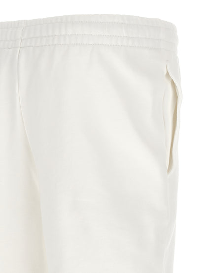Pantalones de chándal blancos de algodón Lacoste (pantalones de entrenamiento)