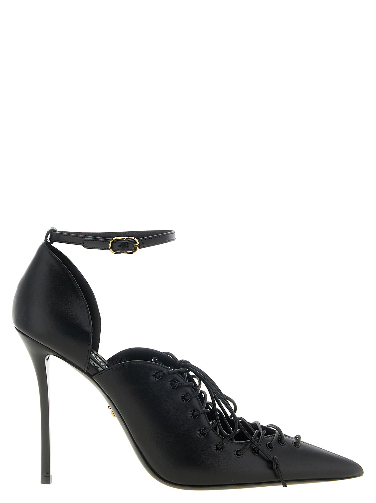 Escarpins à talons hauts en cuir de veau noir Dolce & Gabbana