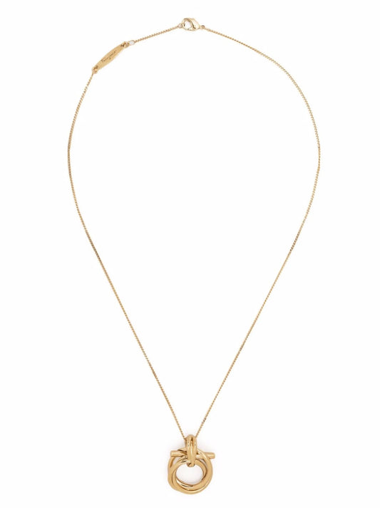 Collier Ferragamo en laiton doré