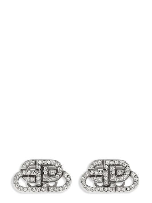 Boucles d'oreilles Balenciaga en laiton argenté