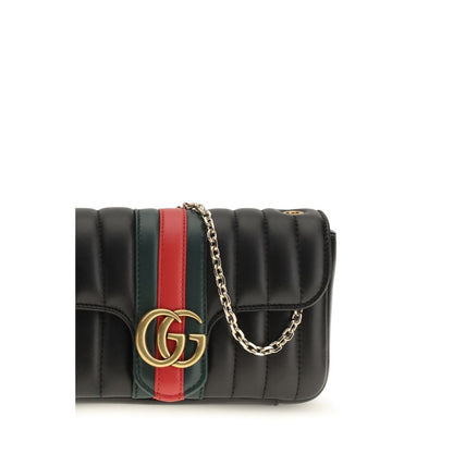 Sac à bandoulière Gucci en cuir de veau noir Bos Taurus