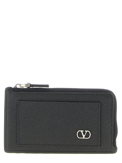 Valentino Garavani Black Calfskin Cardholder