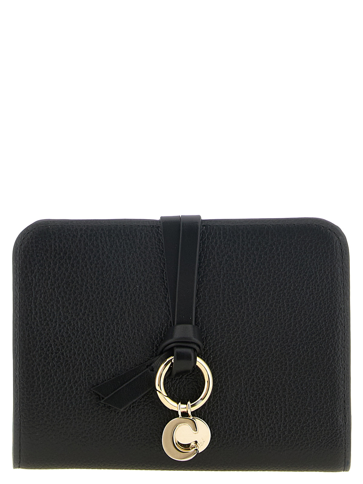 Porte-cartes Chloé en cuir de veau noir