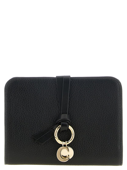 Porte-cartes Chloé en cuir de veau noir