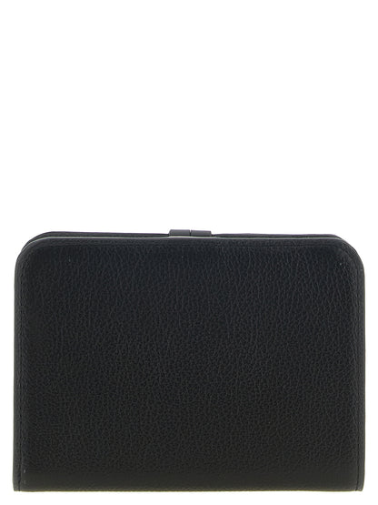 Porte-cartes Chloé en cuir de veau noir