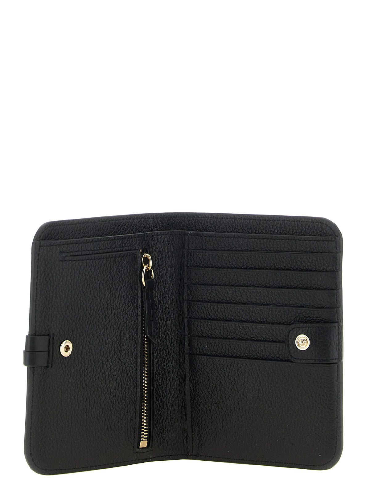Porte-cartes Chloé en cuir de veau noir
