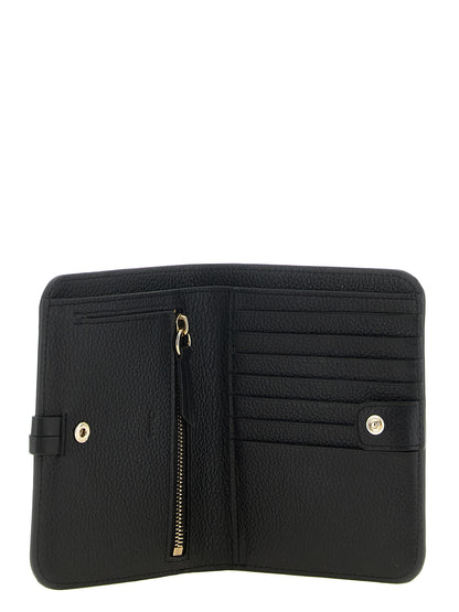 Porte-cartes Chloé en cuir de veau noir