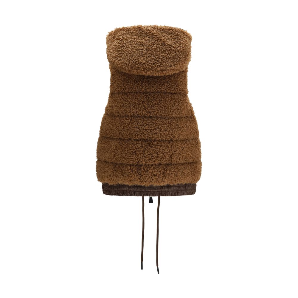 Chaqueta sin mangas de poliamida marrón Moncler Grenoble