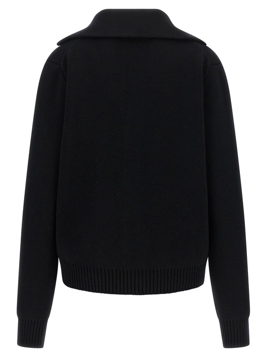 Dolce & Gabbana Black Virgin Wool Cardigan