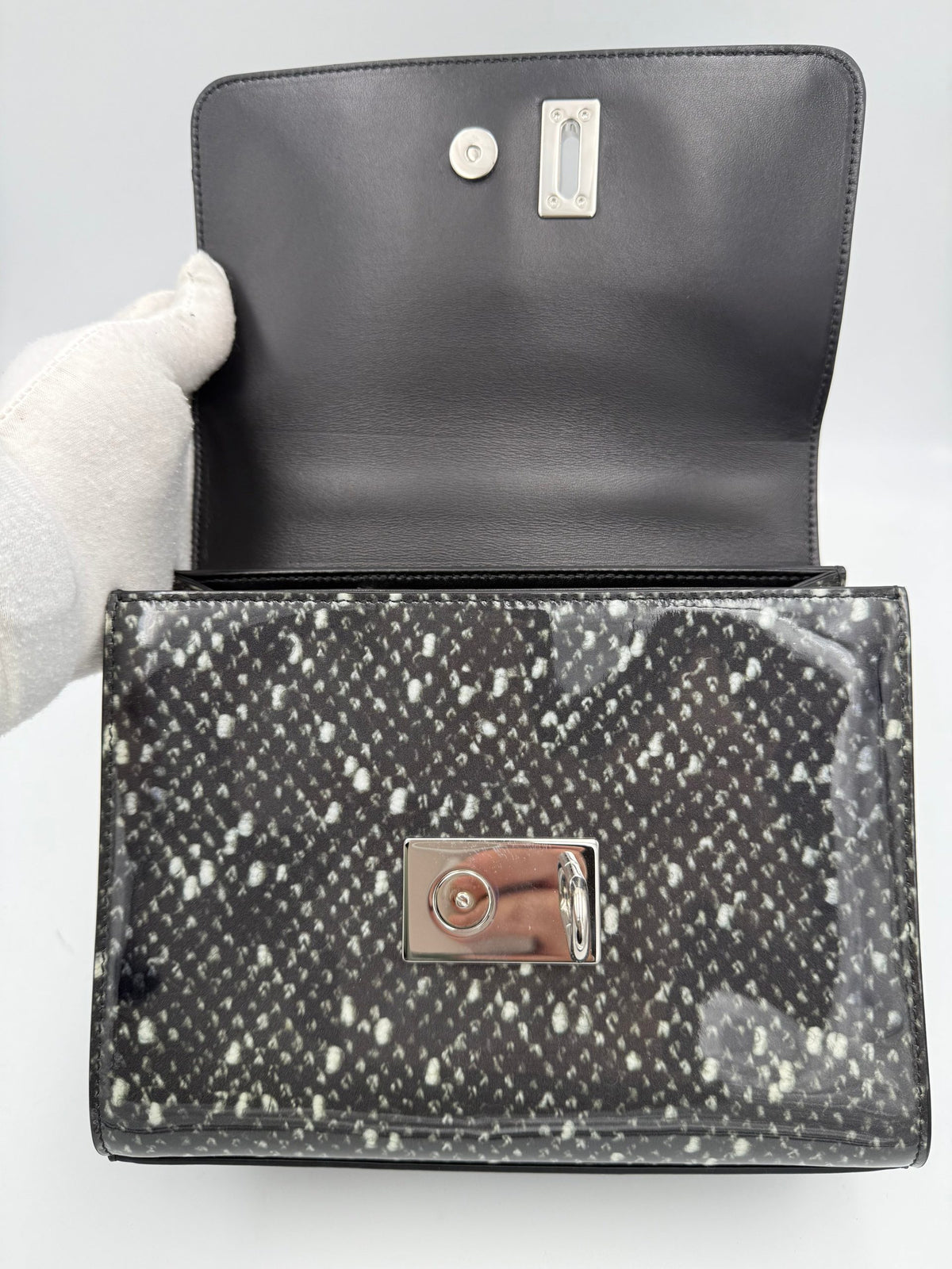 Dolce & Gabbana “Monica” Python and Patent Handbag
