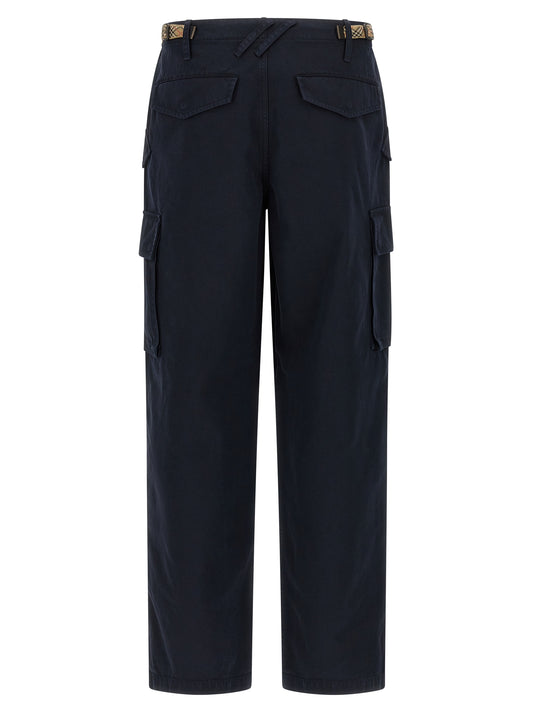 Burberry Blue Cotton Cargo Pants