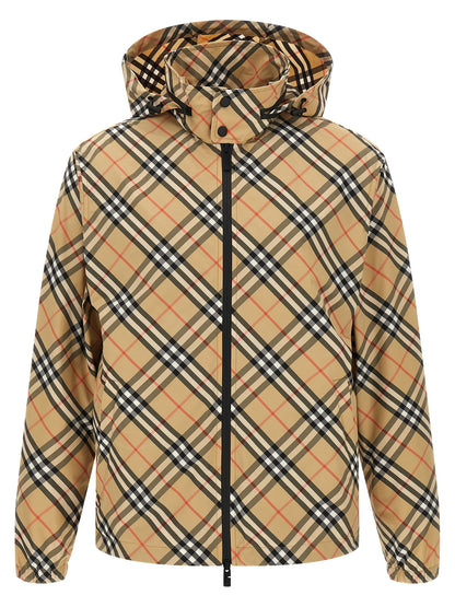 Veste coupe-vent Burberry beige en polyester