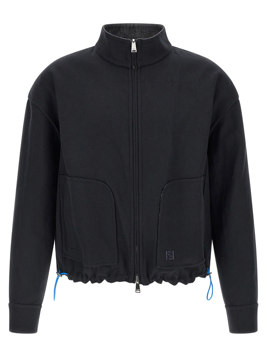 Fendi Blue Linen Denim Jacket