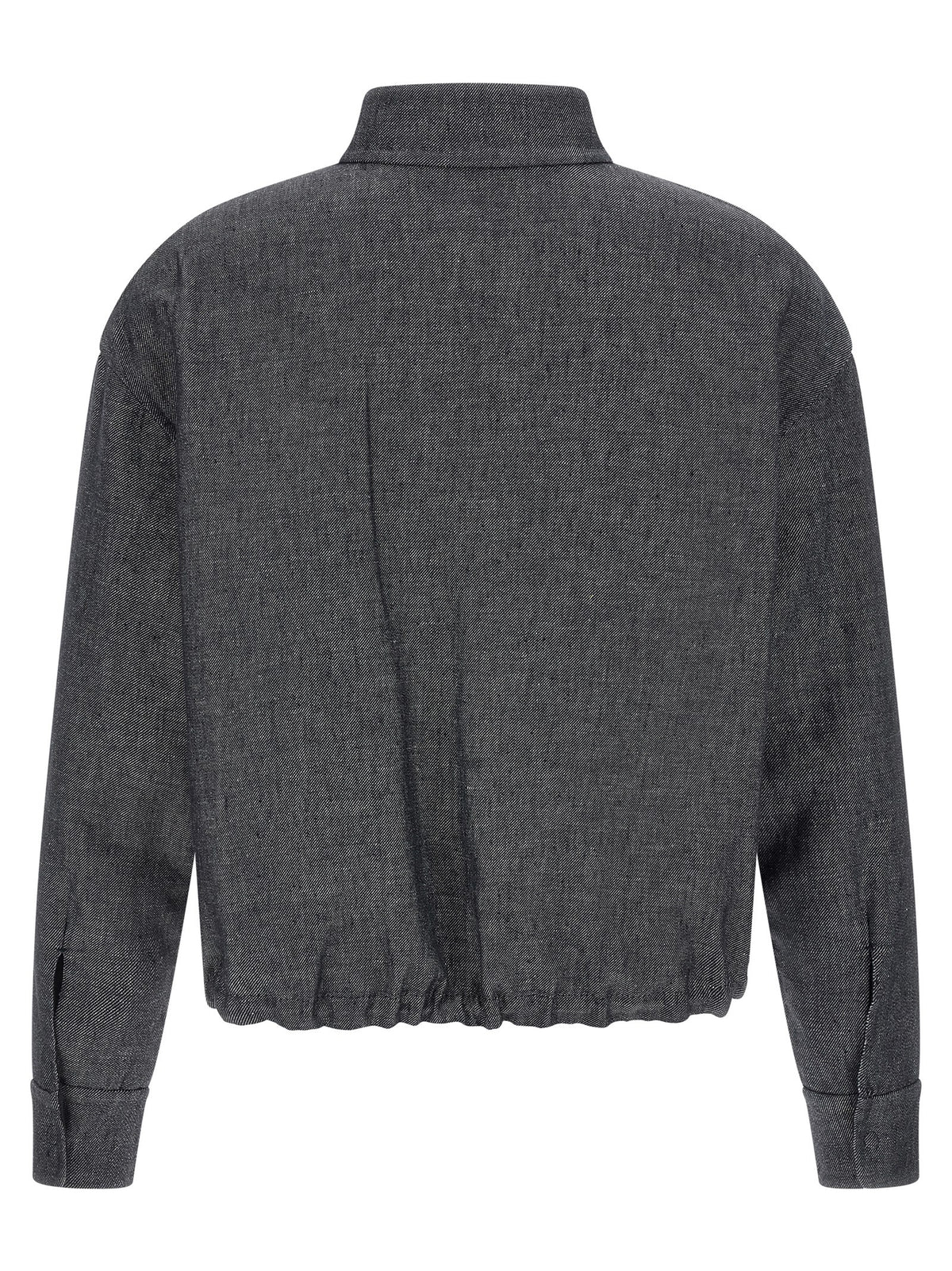Veste en jean en lin bleu Fendi