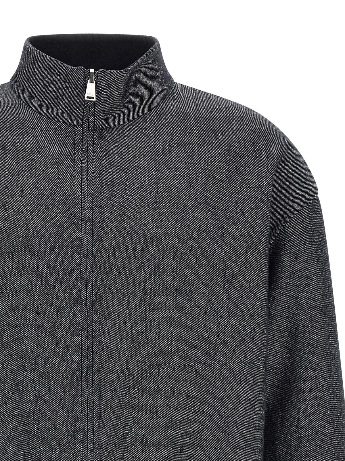 Veste en jean en lin bleu Fendi
