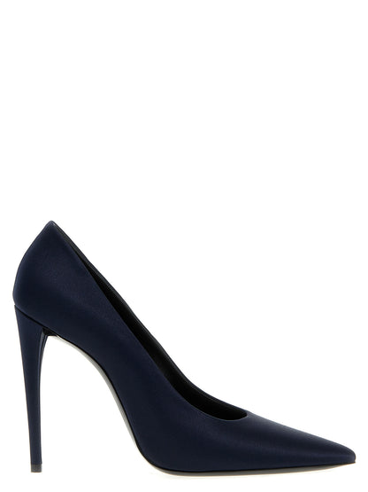 Escarpins à talons hauts Saint Laurent en polyester bleu