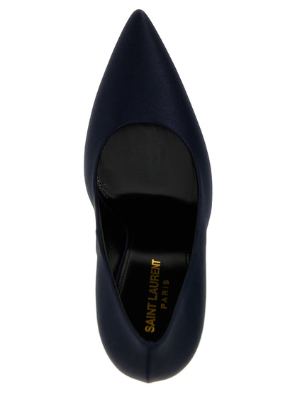 Escarpins à talons hauts Saint Laurent en polyester bleu