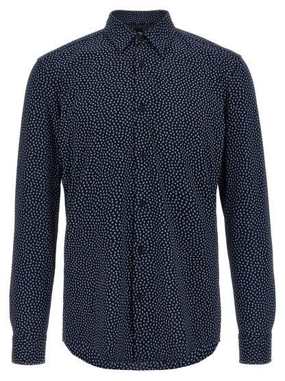 Blouse en coton bleu Hugo Boss