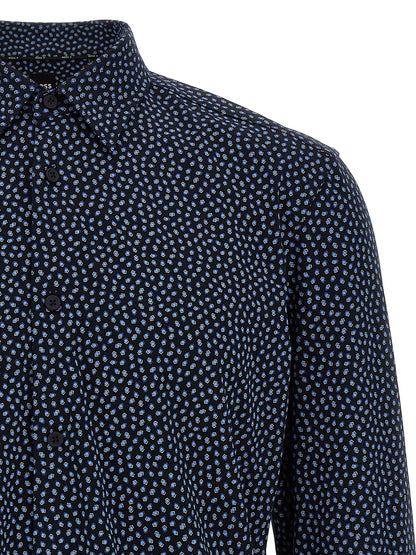 Blouse en coton bleu Hugo Boss