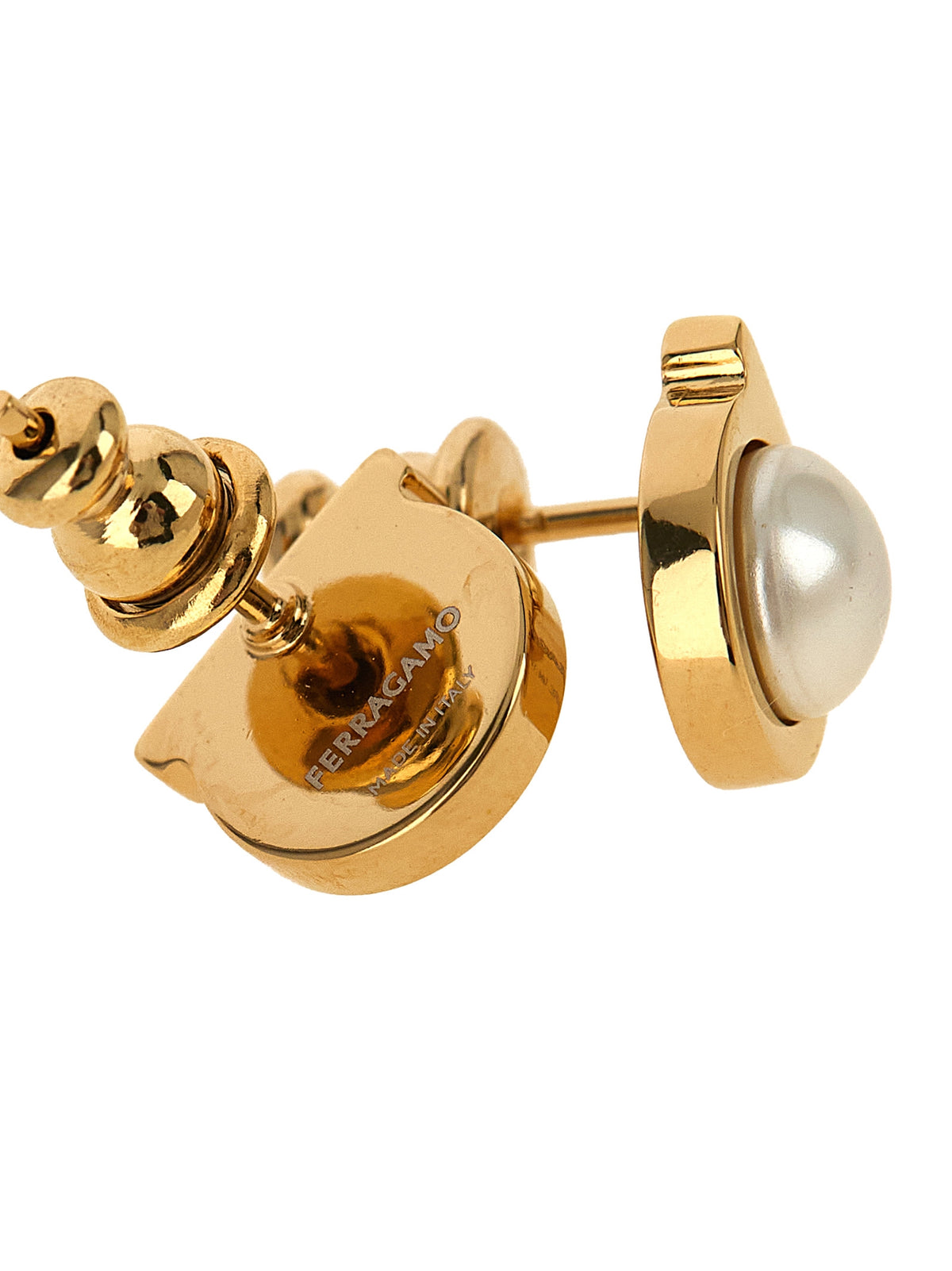 Boucles d'oreilles Ferragamo en laiton doré