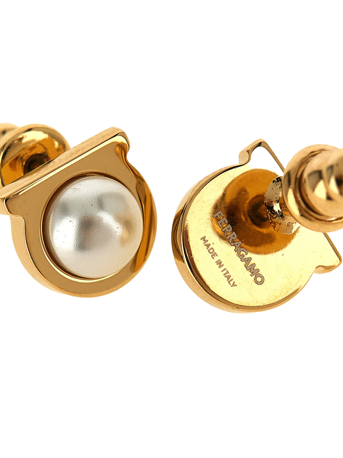 Boucles d'oreilles Ferragamo en laiton doré