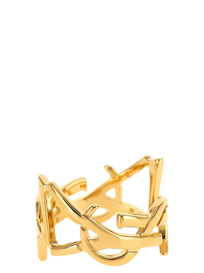 Saint Laurent Gold Brass Brooch