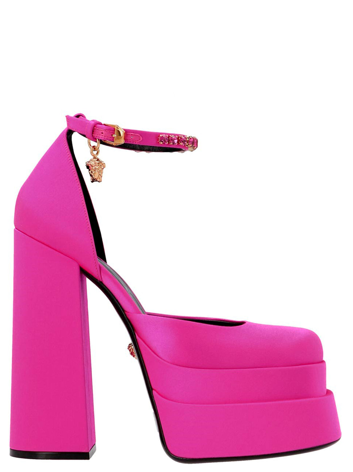 Escarpins à plateforme Versace en viscose fuchsia