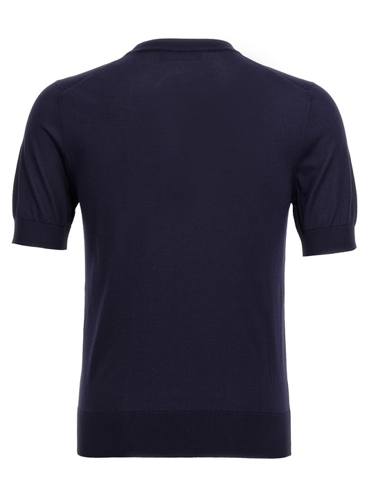 Dolce & Gabbana Blue Silk Cardigan