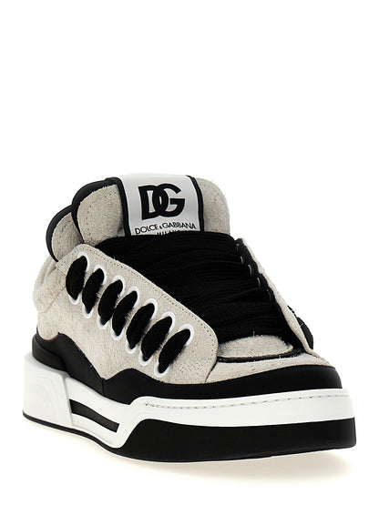 Baskets de sport bicolores en cuir Dolce & Gabbana