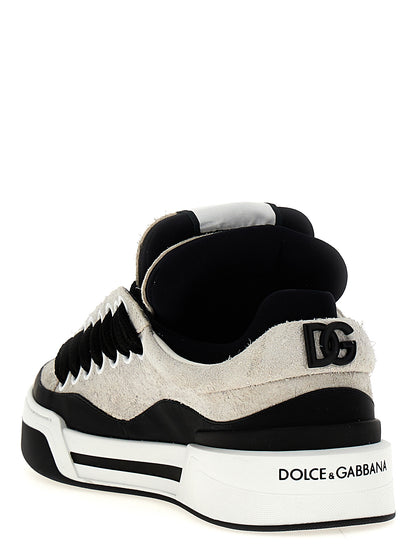 Baskets de sport bicolores en cuir Dolce & Gabbana