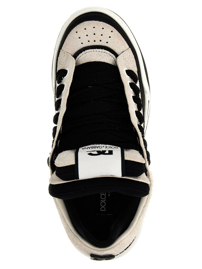 Baskets de sport bicolores en cuir Dolce & Gabbana