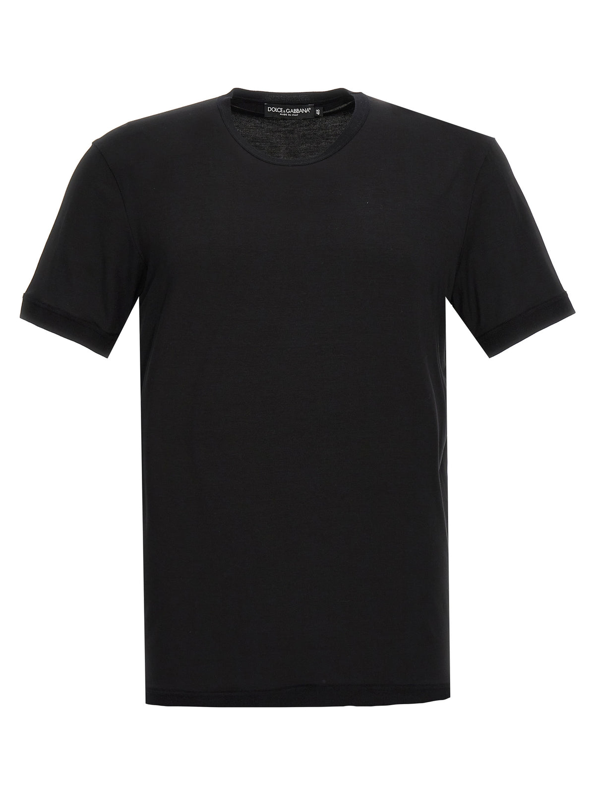 T-shirt noir en viscose Dolce & Gabbana