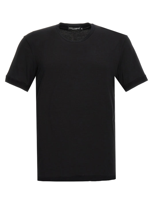 Dolce & Gabbana Black Viscose T-Shirt
