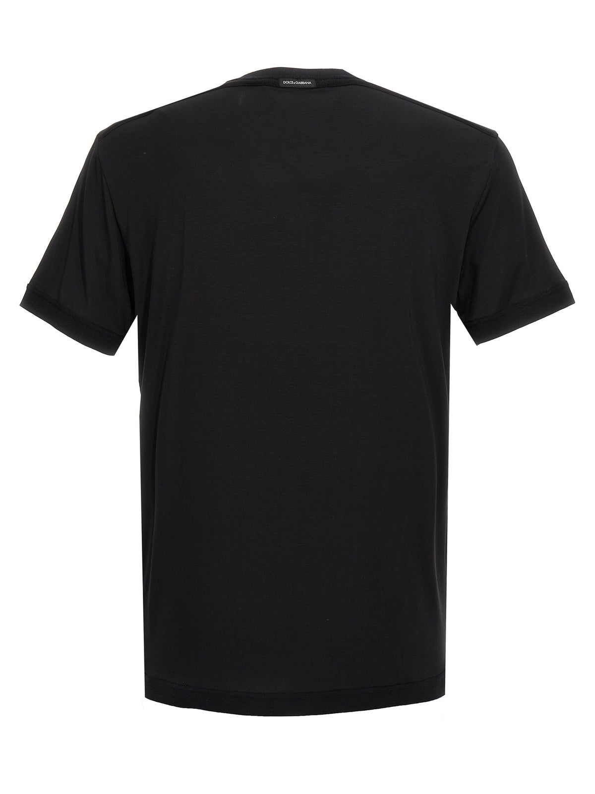 T-shirt noir en viscose Dolce & Gabbana