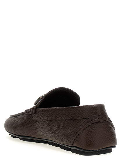 Valentino Garavani Brown Calfskin Slip-On Loafers