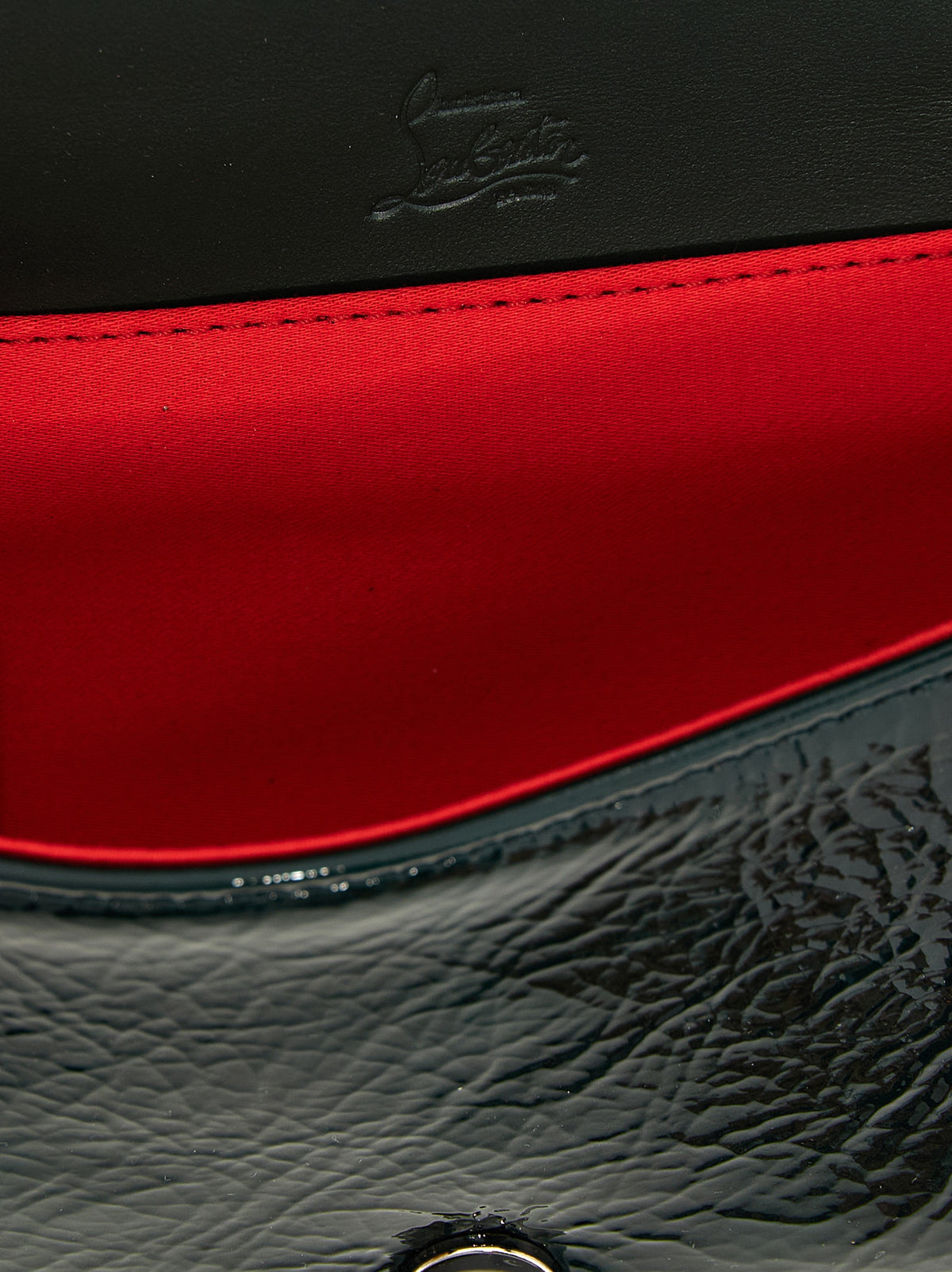 Sac bandoulière Christian Louboutin en cuir de veau bicolore