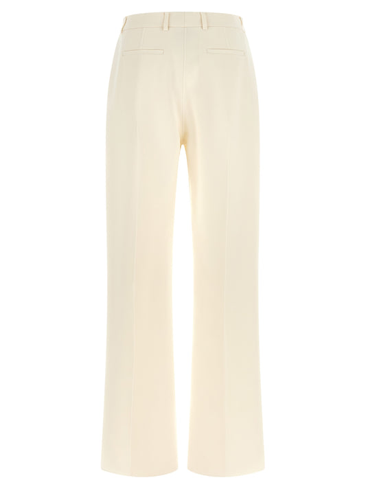 Fendi White Virgin Wool Dress Pants