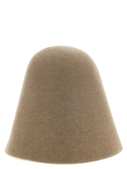 Bonnet en laine mérinos beige Jacquemus