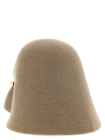 Bonnet en laine mérinos beige Jacquemus