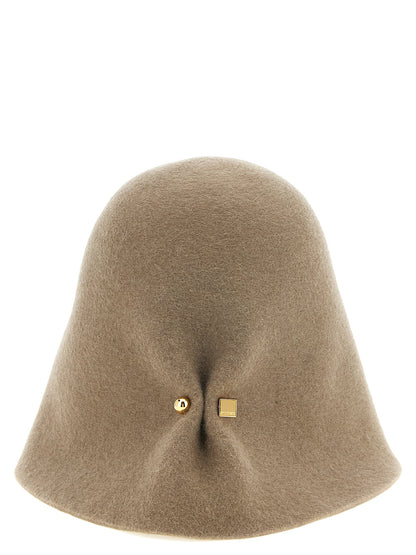Bonnet en laine mérinos beige Jacquemus